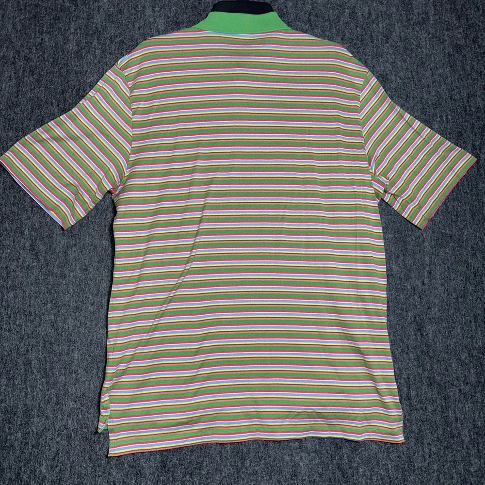 Polo Golf Ralph Lauren Striped Polo Mens Large‎ Multicolor Green Collar